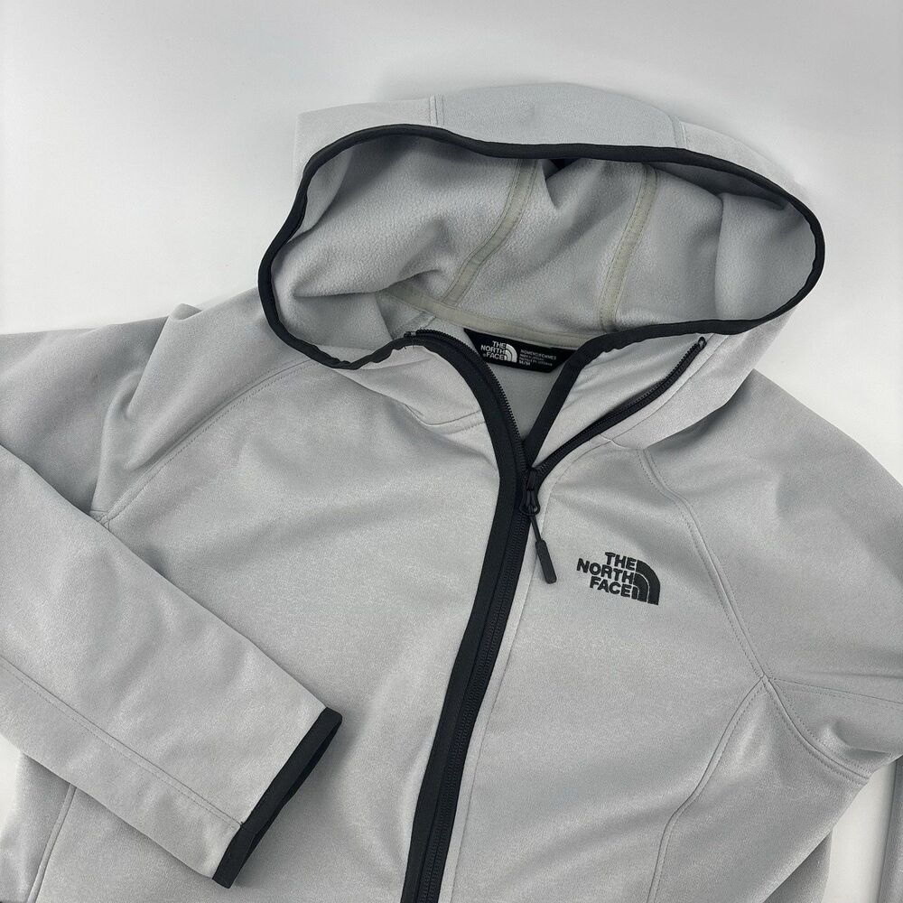 THE NORTH FACE ARCATA HOODIE WOMEN'S SIZE MEDIUM FULL ZIP LUNAR‎ ICE GRAY
